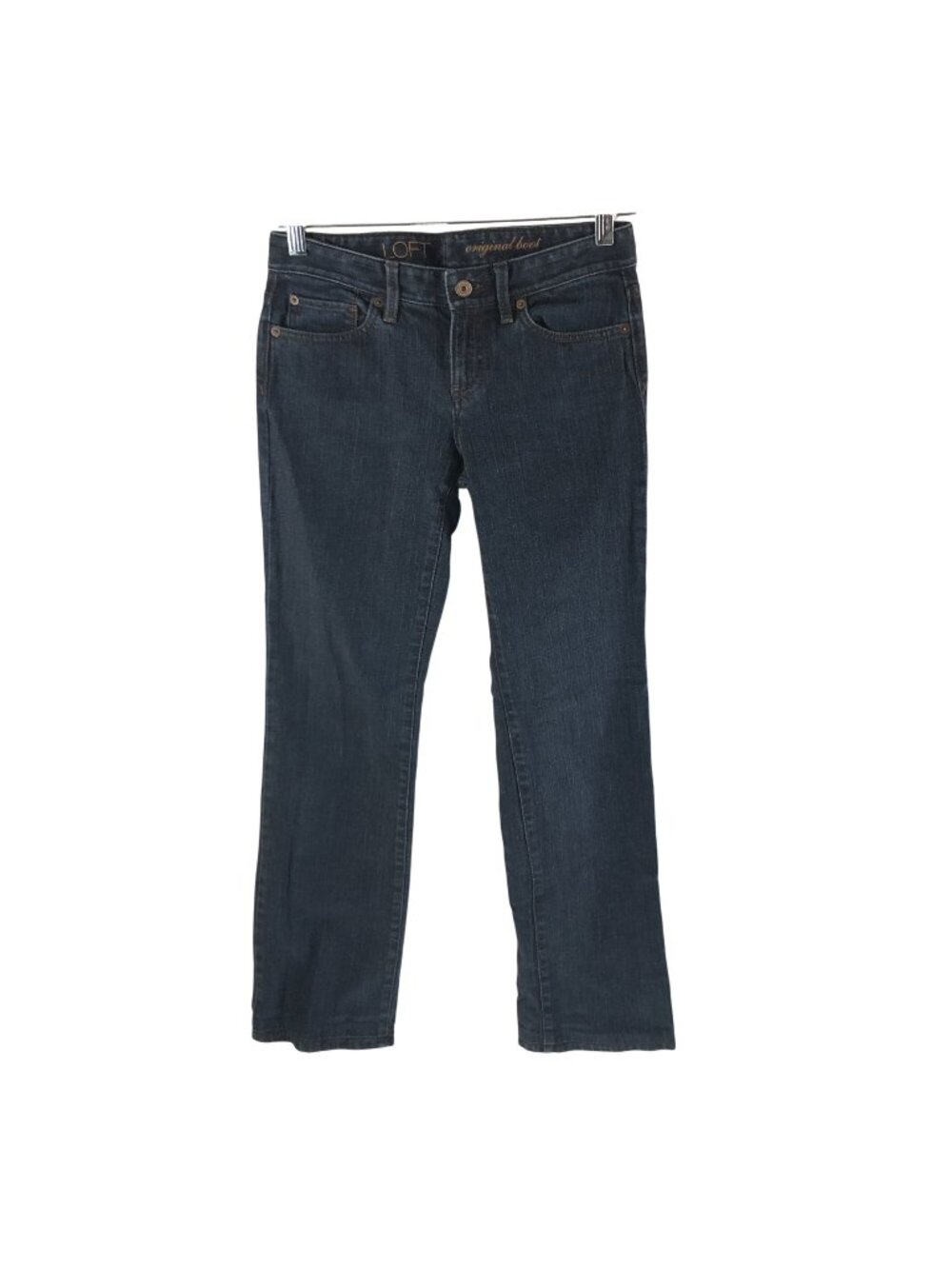LOFT Original Bootcut Womens Jeans Size 0 Dark Wash Cotton Blend